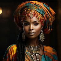 Portrait d'une femme sombre au repos