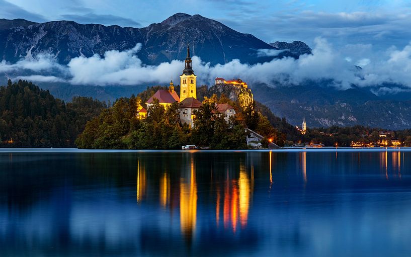 Abend am Bleder See, Slowenien von Adelheid Smitt