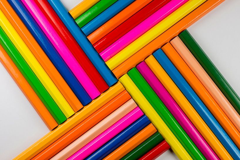 Collectie van bont gekleurde potloden von Tonko Oosterink