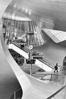 Architecture Gare d'Arnhem en noir et blanc - architecte Ben van Berkel