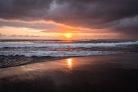 Coucher de soleil à Canguu, Bali | Photographie de voyage | Mer et soleil
