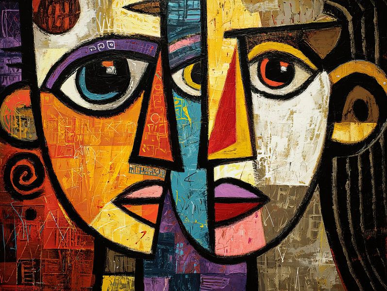 Faces in Color Harmony van ARTEO Schilderijen