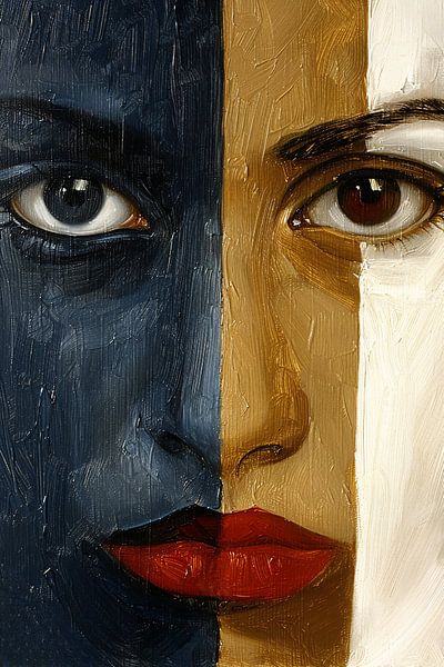 Abstract portrait with strong contrasts by Art & Soul Creations