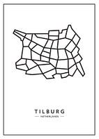 Tilburg von oben - abstrakte Linien mit Charakter