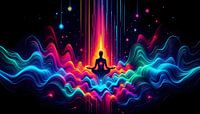 Yoga vibration and frequencies neon