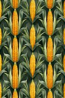 Tiefgrünes Kornfeld-Mosaik