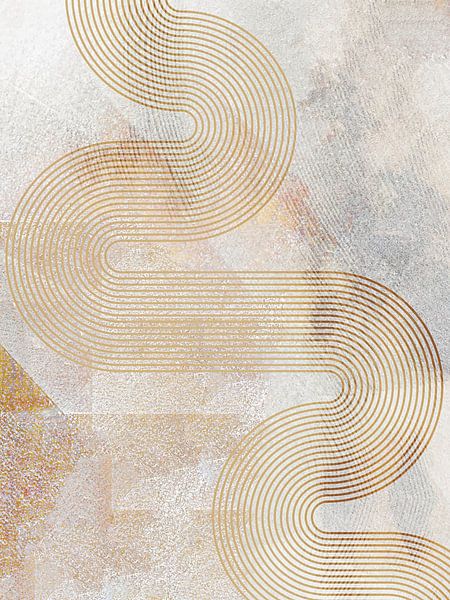 Japandi arc-en-ciel paysage Golden par Mad Dog Art