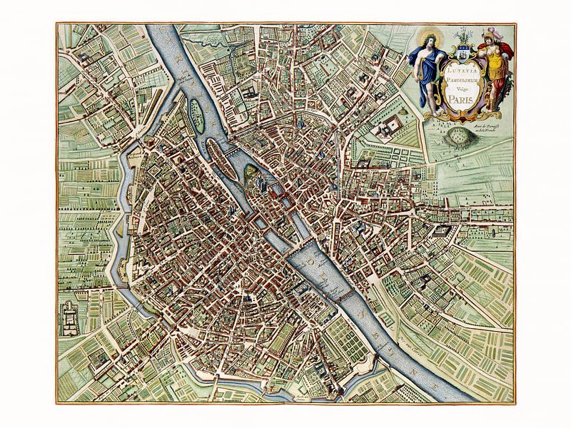 Karte Paris - 1657 von Bibliotheek Beeld