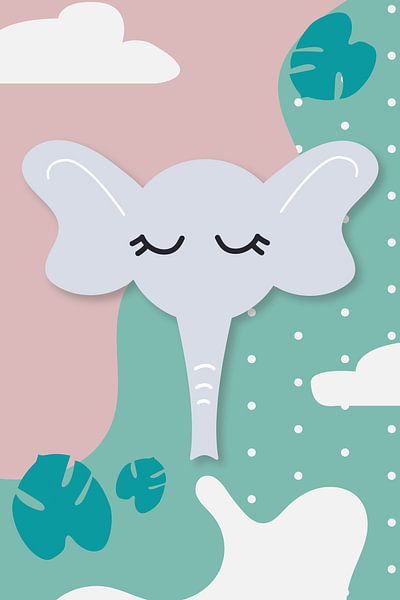 Safari Elephant by Walljar