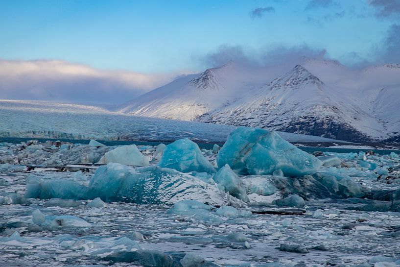 Landschaft Island, Jökulsárlón und Diamond Beach von Gert Hilbink