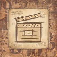 Filmklappe, Vintage-Kunst für Filmemacher: Schauspieler, Regisseure, Kameraleute