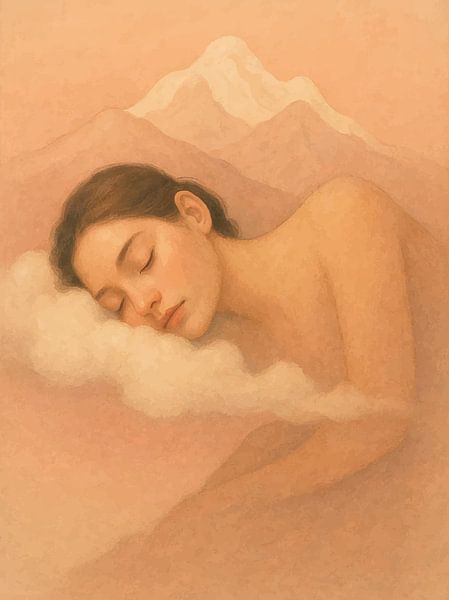 Schlafende Wolkenfrau von coretan tangan
