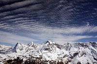Nuages de moutons sur l'Eiger, le Mönch et la Jungfrau