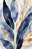  Feuilles en bleu 1
