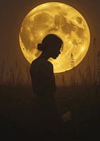 ombre noire d'une femme