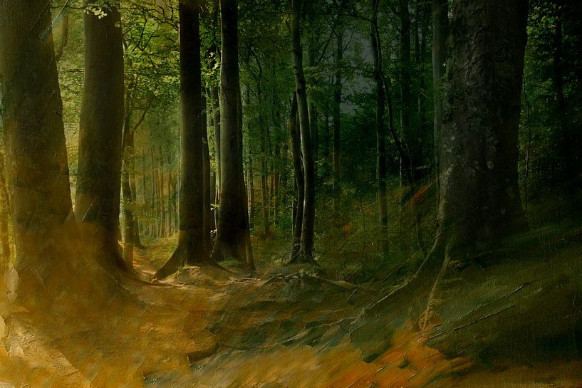 Kunstvoller Herbstwald by Heike Hultsch