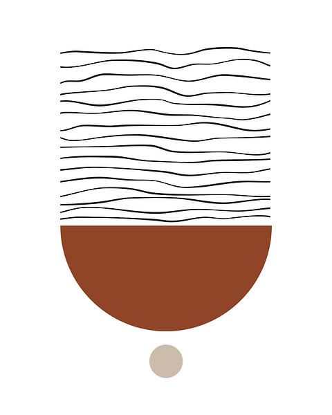 Formes abstraites du Japandi par Studio Miloa