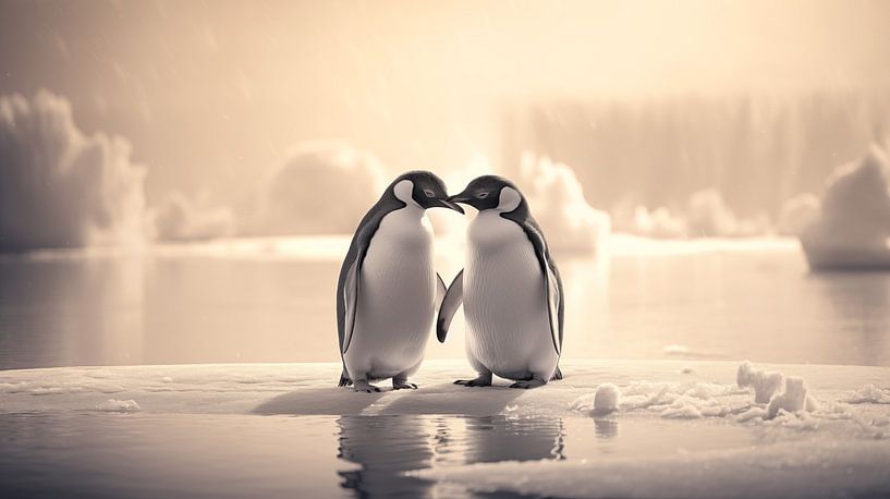 zwei Pinguine von Schwarzer Kaffee