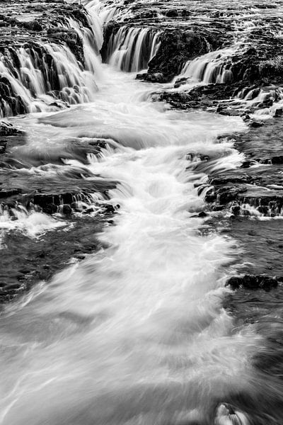 Bruarfoss stripped of its colors by Gerry van Roosmalen