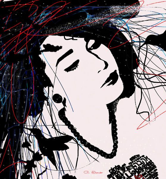 Art Pop China Lady Carmen Sander  by Carmen  Sander 