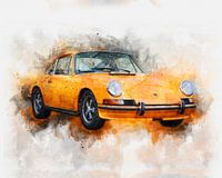 Porsche 911 Aquarell