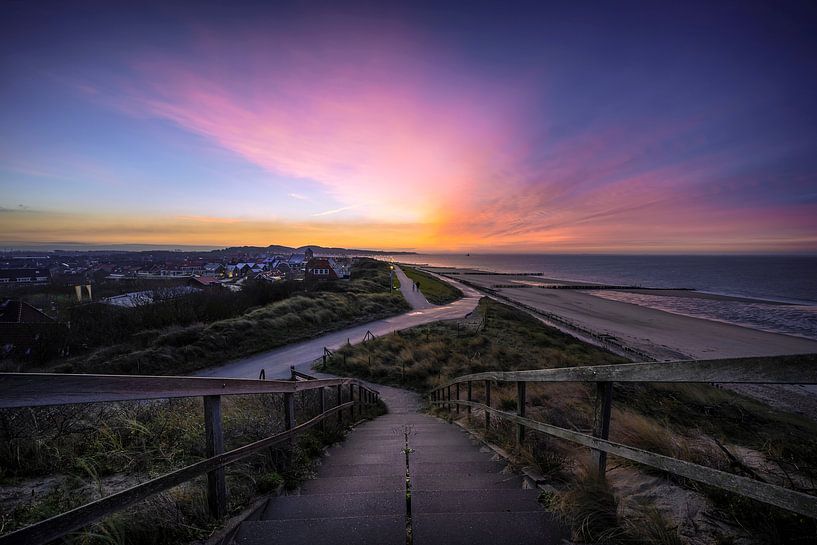Colourful sky before sunrise Soutelande by Thom Brouwer