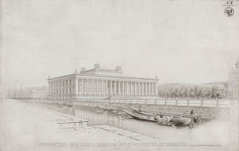 Karl Friedrich Schinkel, Berlin. Old museum in the lusthof. Perspective of Schlossbrücke - 1823 by Atelier Liesjes