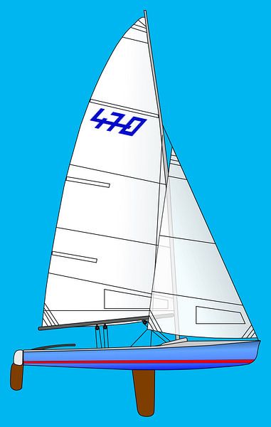 470 Olympic Sailboat by Jan Brons
