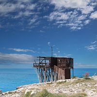 Trabucco sur la côte des Abruzzes, Italie