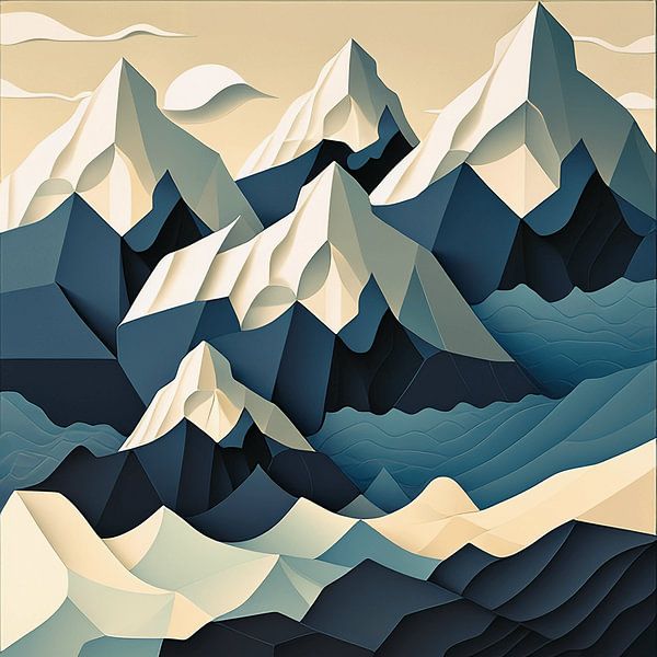 Mountain layers by Vythryd Arts