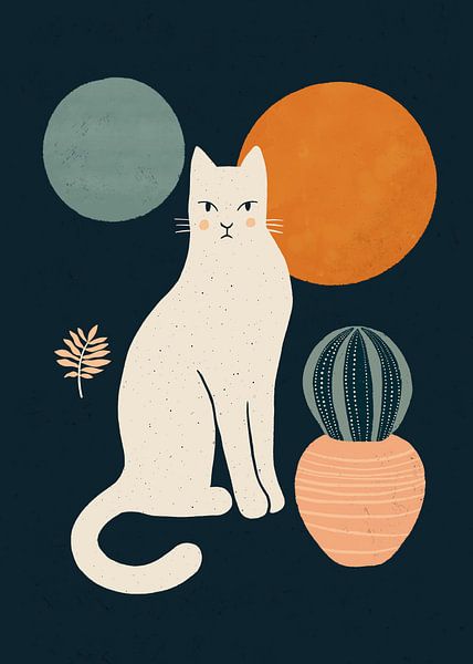 Cats and Plants 02 by Katarzyna Gąsiorowska