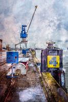 Hijskraan op de kade van de haven