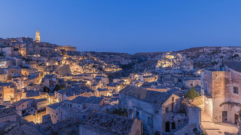 Sunset over illuminated Matera by Henk Meijer Photography