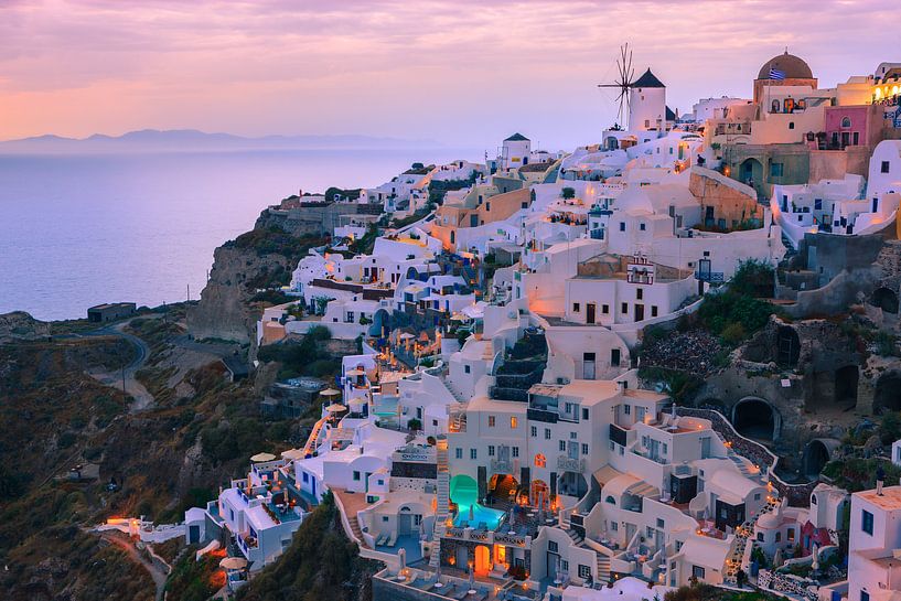 Sunset Oia, Santorini, Greece by Henk Meijer Photography