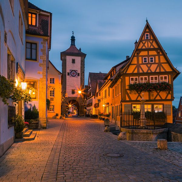 Ein Abend in Rothenburg ob der Tauber, Deutschland von Henk Meijer Photography