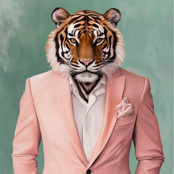 Tiger im Anzug: Stilvoll und wild von Poster Art Shop