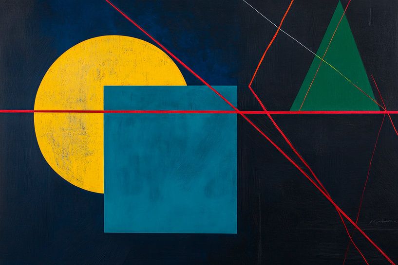 Rêves nocturnes géométriques - Jeu de couleurs par Poster Art Shop