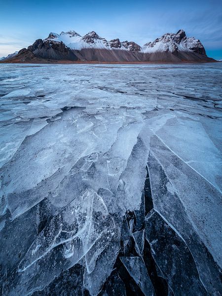 Ice on the Vestrahorn by Rudy De Maeyer