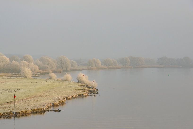 Winterlandschaft im Flussdelta der IJssel bei Kampen von Sjoerd van der Wal Fotografie