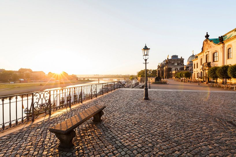 Brühl's Terrace à Dresde au lever du soleil par Werner Dieterich