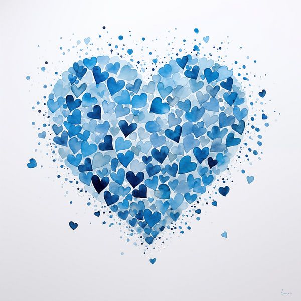 Herz in Blau von Lauri Creates