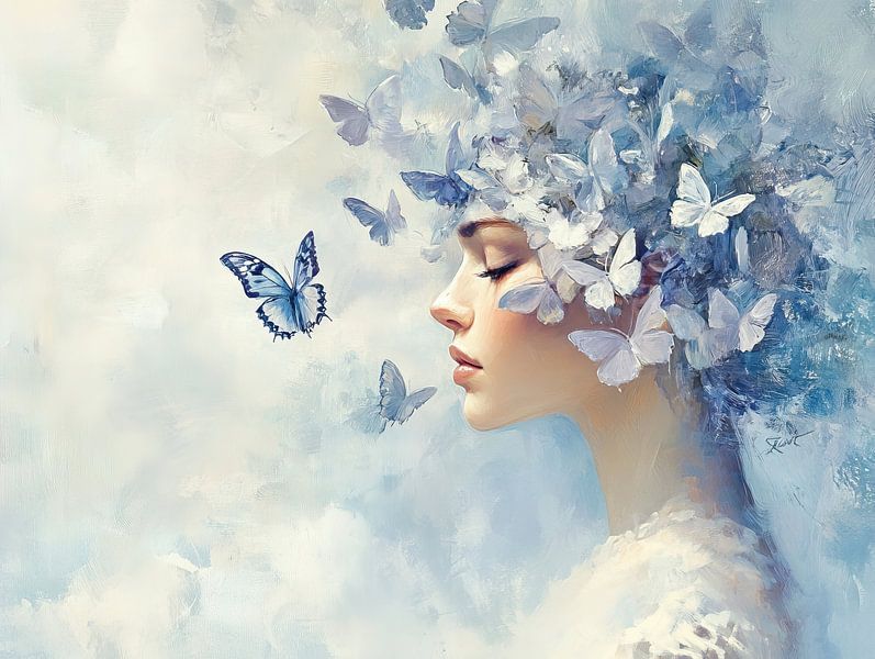 Femme et animaux ailés par Caprices d'Art