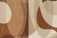 Formes organiques abstraites en beige et marron