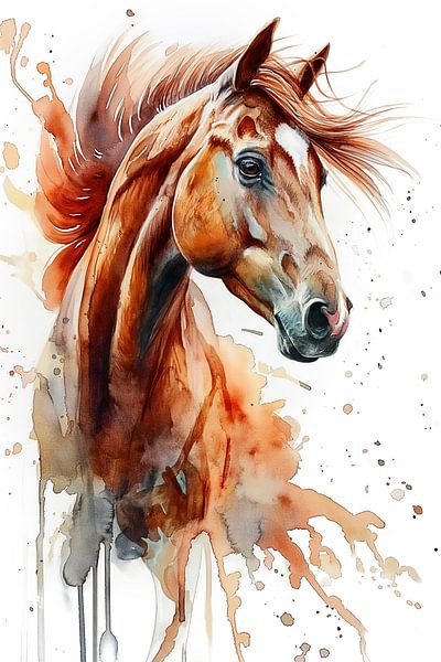 Horse watercolour by ARTemberaubend