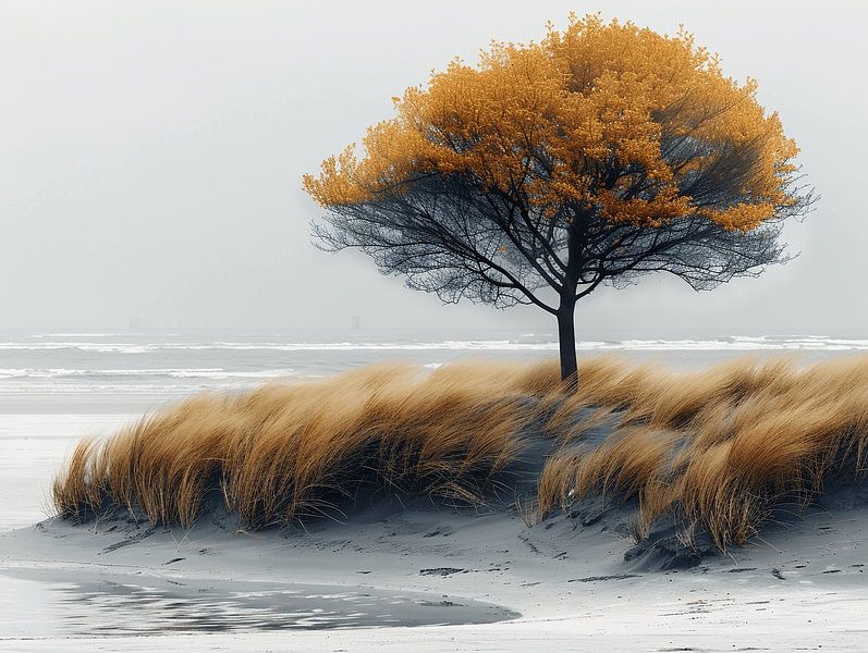 Orangefarbene Schönheit an der Küste von Karina Brouwer