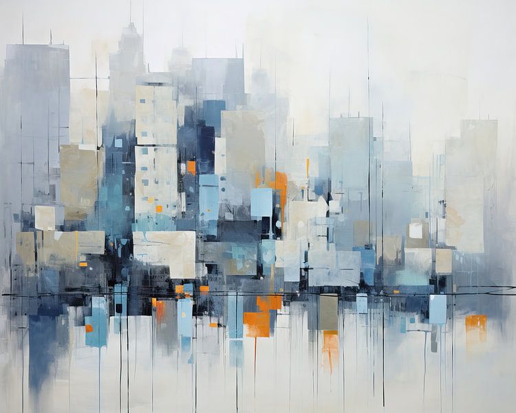 City Abstract | Skyline by ARTEO Paintings