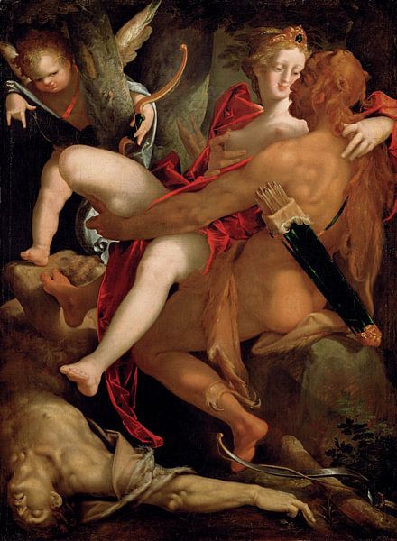 Herkules &amp; Deianira und der Zentaur Nessus, Bartholomäus Spranger - 1582 von Atelier Liesjes