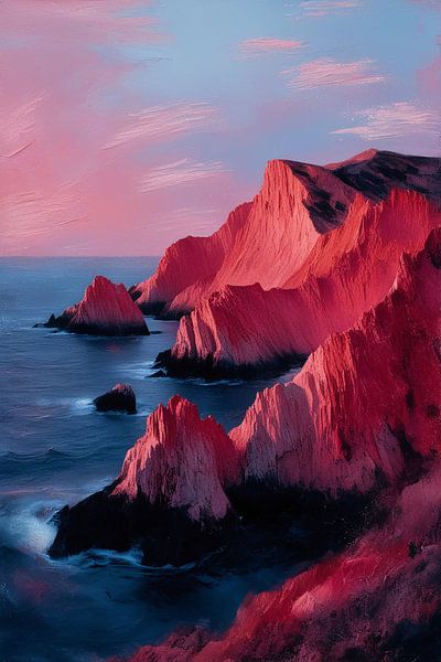 Zerklüftete Klippen und ruhige See von Imperial Art House