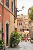 Rue dans le quartier de Trastevere à Rome - Italie Photographie