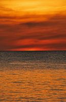 Oranje zonsondergang